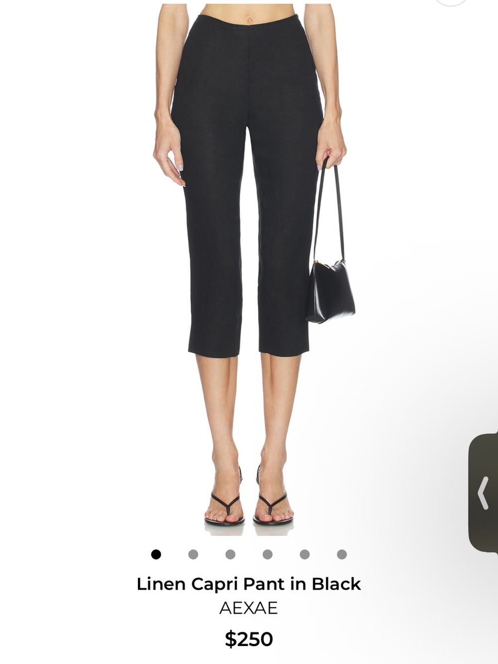 Linen capri pants